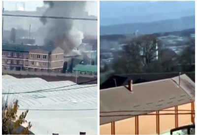 УКРАЈИНА ДРОНОВИМА НАПАЛА ЧЕЧЕНИЈУ Гори војна база у Грозном! Чула се снажна експлозија! (ФОТО/ВИДЕО)