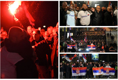 (ФОТО) СРБИ СА КиМ ДОЧЕКАНИ У ПРЕСТОНИЦИ Вучевић: Чувају српско име и презиме на окупираној територији