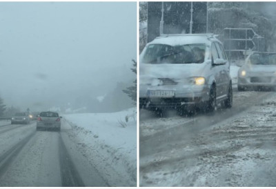 (ВИДЕО) Пао снег и у Београду! ЗАВЕЈАН МИЛОШ ВЕЛИКИ Рудник непроходан, аутомобили се ЈЕДВА ПРОБИЈАЈУ Вејавица неће стати читаву ноћ!