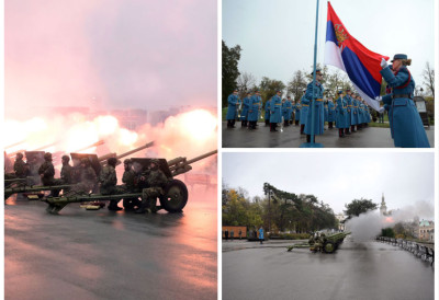 ИСПАЉЕНО 10 ПЛОТУНА На Калемегдану изведена почасна артиљеријска паљба поводом Дана примирја