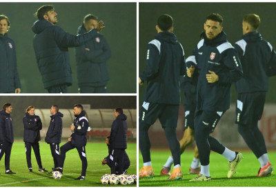 (ФОТО, ВИДЕО) ПРВИ ТРЕНИНГ ВЕЉКА ПАУНОВИЋА: Нови селектор са „орловима“ у Старој Пазови пред дуел са Енглеском