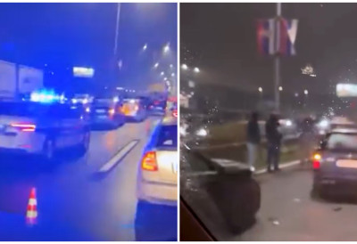 ЛАНЧАНИ СУДАР КОД АЕРОДРОМА „НИКОЛА ТЕСЛА“! Пет аутомобила и камион учествовали у несрећи, саобраћај успорен