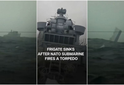 ЗАСТРАШУЈУЋИ ВИДЕО: НАТО подморница потопила брод у Северном мору ТОРПЕДО УДАРА У ФРЕГАТУ КОЈА СЕ ПРЕЛАМА НА ПОЛА