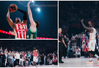 (ФОТО, ВИДЕО) ЗВЕЗДА СРУШИЛА И ПАО У ГРОТЛУ АРЕНЕ: Црвено-бели не стају, седма победа у низу у Евролиги