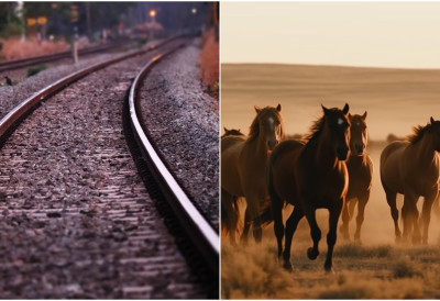 ТРАГЕДИЈА НА ПРУЗИ Крдо коња излетело пред теретни воз СЕДАМ ЖИВОТИЊА СМРТНО СТРАДАЛО
