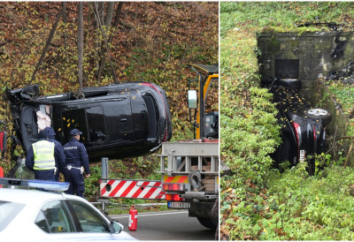 (ФОТО) ПРЕДЊИ ДЕО АУДИЈА ПОТПУНО СМРСКАН Овако изгледа возило у ком су страдали Ана и њен пријатељ АКТИВИРАНИ ВАЗДУШНИ ЈАСТУЦИ
