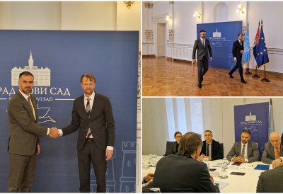 ПРВА ЗВАНИЧНА ПОСЕТА НОВОГ ШЕФА ДЕЛЕГАЦИЈЕ ЕВРОПСКЕ УНИЈЕ У СРБИЈИ НОВОМ САДУ Градоначелник Мићин: Нови Сад је град који традиционално негује европске вредности