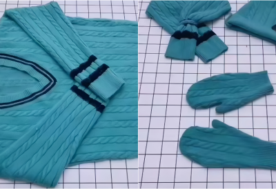 (ВИДЕО) СТАРИ ЏЕМПЕР ПОСТАЈЕ НОВА ЗИМСКА ОПРЕМА До шала, капе и рукавица за свега неколико минута!