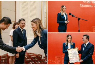 ПАРТНЕРИ ИЗ СЈАМЕНА НАМ ПРУЖАЈУ НЕИЗМЕРНУ ПОДРШКУ Министарку Месаровић угостио градоначелник града у којем је отворена ПРВА СРПСКА ПРОДАВНИЦА- Ево које поруке су се чуле