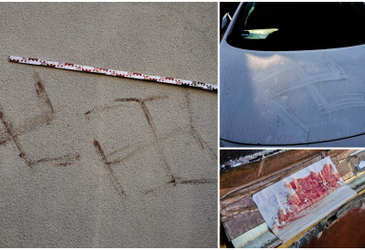 КОРИСТИО СОПСТВЕНУ КРВ Приведен осумњичени за цртање свастике у Немачкој РУМУН СКРНАВИО ФАСАДЕ, АУТОМОБИЛЕ...