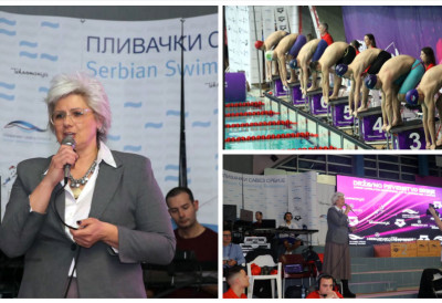 ОКО 300 ДЕЦЕ И МЛАДИХ НА БАЗЕНУ У НОВОМ САДУ Татјана Медвед отворила Првенство Србије у пливању