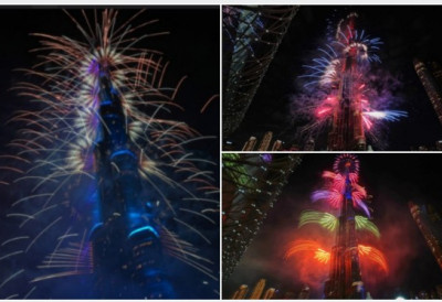 (ВИДЕО) Нова година стигла у Емирате! СПЕКТАКУЛАРАН ВАТРОМЕТ и водени млазеви са Бурџ Калифе