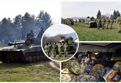 ХАУБИЧКИ ДИВИЗИОНИ НА ТЕРЕНУ Обука на самоходним артиљеријским системима у различитим условима дејствовања (ФОТО)