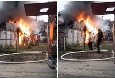 (ВИДЕО) ПОЖАР У КРАЉЕВУ, ”ТРЕЋИ ДИМ” ЈЕ БИО КОБАН Запалила се сушара, горе и помоћни објекти, ватрогасна екипа на лицу места