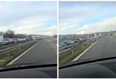 КОЛОНЕ ВОЗИЛА КОД ВЕЛИКЕ ПЛАНЕ: Тотални колапс због неколико ланчаних судара, пут је потпуно блокиран (ВИДЕО)