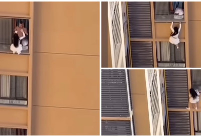 (ВИДЕО)  ЖЕНА ИСКОЧИЛА НА ПРОЗОР ДА ИЗБЕГНЕ ЉУБОМОРНУ СУПРУГУ! Снимак леди крв! Комшилук у ШОКУ снимао невероватну сцену