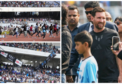 (ФОТО, ВИДЕО) ХАОС НА МЕСИЈЕВОЈ ТУРНЕЈИ: Навијачи незадовољни, бацали седишта на терен у Индији