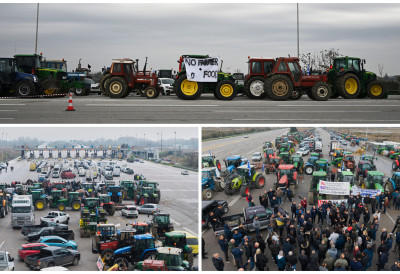 (ФОТО, ВИДЕО) Општи хаос - ТРАКТОРИ ПАРАЛИСАЛИ ГРЧКУ! Пољопривредници се сукобљавају с полицијом, блокиран Евзони,  ауто-путеви и улази у градове