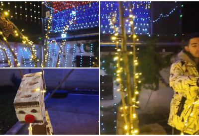 (ВИДЕО) КИКИНДСКИ СРЕДЊОШКОЛАЦ НАПРАВИО БАЈКУ ОД СВОЈЕ КУЋЕ Засветлело 10.000 новогодишњих лампица