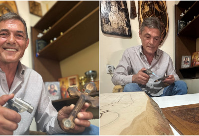 ГЕРО ЧУВА СКОРО ЗАБОРАВЉЕН ЗАНАТ Потезима ужареног метала претвара дрво у светињу УРАДИО ПРЕКО 1.000 ИКОНА И ПОКЛОНИО ИХ МАНАСТИРИМА