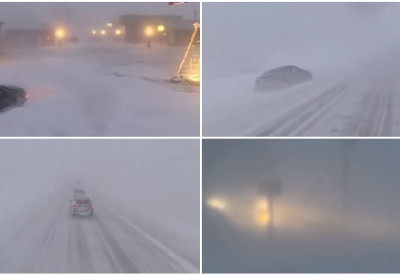 (ФОТО, ВИДЕО) МЕЋАВА, ЛЕДЕНА КИША, НЕСТАНАК СТРУЈЕ Страховита ЗИМСКА ОЛУЈА захватила делове Америке: Потпуна белина, саобраћај готово немогућ