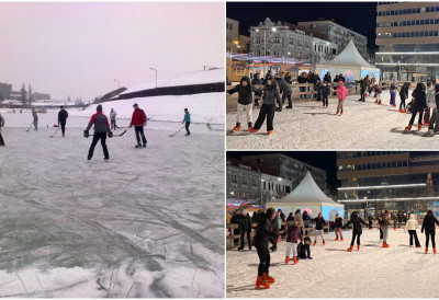 КЛИЗАЊЕ ПОД СВЕТЛОМ ХИЉАДУ СВЕЋА Tиха музика улепшавала је овај пријатни зимски кутак ТАКО ЈЕ ИЗГЛЕДАЛО ПРВО КЛИЗАЛИШТЕ У ЗРЕЊАНИНУ