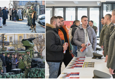 ВОЈСКА НА ТРЖИШТУ РАДА Припадници Министарства одбране и Војске на Сајму професионалне оријентације у Пироту ЕВО КАКВА СЕ КАРИЈЕРА НУДИ МЛАДИМА