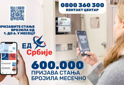 КОНТАКТ ЦЕНТАР ЕДС ПРИМА ПОЗИВЕ И ТОКОМ ПРАЗНИКА Достигнуто 600.000 пријава стања бројила месечно