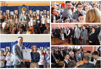 ЗА РАЗВОЈ ОБРАЗОВАЊА 7,9 МИЛИЈАРДИ ДИНАРА Градоначелник Мићин са слављеницима: Пренети вредности поштовања, солидарности и заједништва