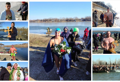 ОНИ СУ ПРВИ У ВОЈВОДИНИ ДОПЛИВАЛИ ДО ЧАСНОГ КРСТА Милица, Матеја, Србислав, Стефан, Дамјан...радиле емоције победника на Богојављање