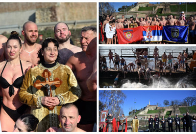 ”МИ СЕ ТУ СЈЕДИЊУЈЕМО СА БОГОМ” Пливање за Часни крст испод Београдске тврђаве, учесници га заједно изнели (ФОТО)