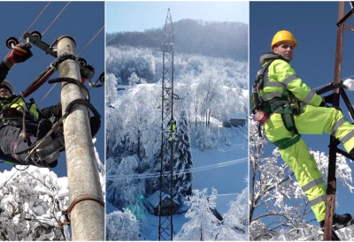 Дан и ноћ на висини да би вратили светло у домове „СТРАХ ЈЕ НАШЕ ГОРИВО“, КАЖУ ЕЛЕКТРОМОНТЕРИ КОЈИ ИЗДРЖАВАЈУ ЛЕДЕНИ ПАКAO НА ТЕРЕНУ