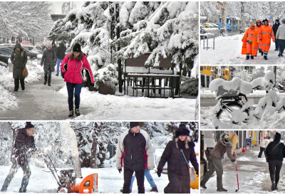 (ФОТО) ДОК ЈЕ ГРАД СПАВАО, СНЕГ ЈЕ ПИСАО ПРИЧУ: Нови Сад се пробудио под дебелим белим покривачем