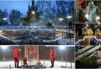 (ФОТО) БОГОЈАВЉЕНСКО КУПАЊЕ НА –37 То могу само Руси, а како им успева, само они знају