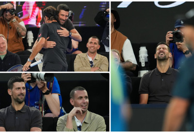 (ФОТО, ВИДЕО) Федерер спазио Новака у публици! Швајцарац је ОВАКО ПОЗДРАВИО најбољег на свету