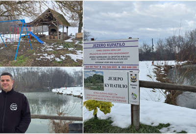 У ЈЕЗЕРО КУПАТИЛО И СРНДАЋ ВОЛИ ДА СЕ ЗАГЊУРИ Риболовци из Вогња на месту дивље депоније направили рај за децу
