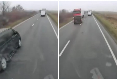 (ВИДЕО) УЗНЕМИРУЈУЋИ СНИМАК! У језивој несрећи, ВОЗИЛО СЕ БУКВАЛНО РАСПАЛО након судара! СТРАДАЛО 7 навијача ПАОК-а