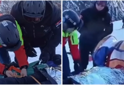 (ВИДЕО) ЖАНДАРМЕРИЈА НА ТЕРЕНУ: Пружена помоћ повређеним скијашима на Копаонику