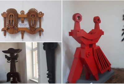 Отворена ИЗЛОЖБА СКУЛПТУРА КАРЛА БАРАЊИЈА „Сведена форма и емајл-лак” у Ликовном салону КЦНС (ВИДЕО)