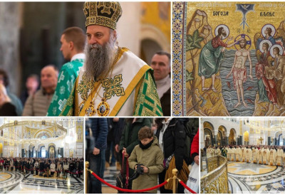 „Данас се Бог јавио“ ПАТРИЈАРХ ПОРФИРИЈЕ НА БОГОЈАВЉЕЊЕ: На данашњи дан се испунило оно што је људски род кроз историју очекивао