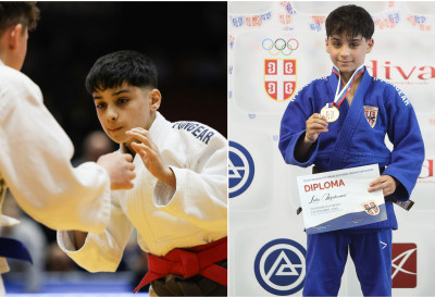 МЛАДИ ЛУКА МАТАНОВИЋ ПРКОСИ БОЛЕСТИ И ОСВАЈА ЗЛАТА Три године је владар Србије у џудоу ТАЛЕНТОВАН, ДИСЦИПЛИНОВАН И НЕПОБЕДИВ