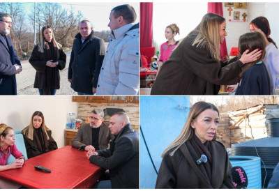 НАШ ЗАДАТАК ЈЕ ДА БУДЕМО УЗ НАРОД Министарка Месаровић посетила породицу Марковић у Осечини: Ситуација је стабилна, рушитељи државе шире лажи!