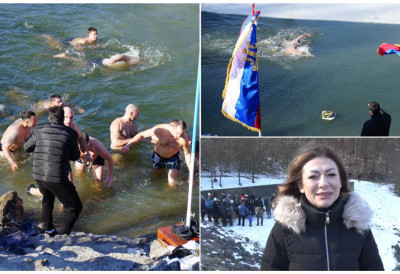 (ФОТО) ЗА ЧАСНИ КРСТ ПЛИВАЛИ И ВОЖДОВЧАНИ Десетине суграђана се окупило на Белој реци, председница општине Јакшић честитала верницима Богојављење: Нека нам донесе мир и слогу