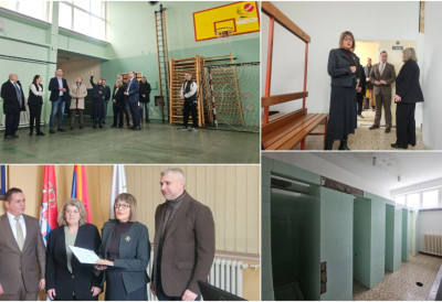 (ФОТО, ВИДЕО) ШЕСТ МИЛИОНА ЗА НОВИ КРОВ И ПЛАФОН У ОСНОВНОЈ ШКОЛИ У КРУШЧИЋУ Радиће се и нова водоводна мрежа у Липару! Ово су најважније поруке председнице Покрајинске владе и председника општине Кула