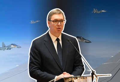 СУХОЈИ У ЧАСТ ПРЕДСЕДНИКА ВУЧИЋА! Авион српског лидера у ваздушном простору Казахстана дочекали ловци Су-30