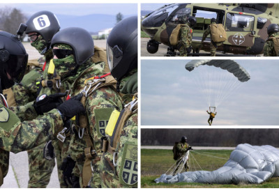 АМЕРИЧКИ ПАДОБРАНИ НА ПРОБИ Елитна 63. падобранска бригада ”скакала” са Ејрборном РА1 (ФОТО)