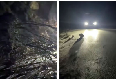 (ВИДЕО) МРКЛИ МРАК НА ПУТУ, ЗЛОКОБНО ИЗГЛЕДА Опасност код Гуче, возачи морају бити пажљиви