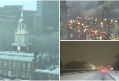 (ВИДЕО) КОЛАПС У ЊУЈОРКУ, УВЕДЕНО ВАНРЕДНО СТАЊЕ ЗБОГ СНАЖНЕ СНЕЖНЕ ОЛУЈЕ! Повећан ризик од пада дрвећа и нестанка струје, локалне власти апеловале да се не излази из кућа