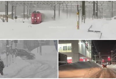 (ВИДЕО) ТОТАЛНИ КОЛАПС  У ЈАПАНУ! Градови паралисани, снег висок два метра затрпао улице, НАЈМАЊЕ 35 особа страдало