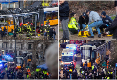 (ВИДЕО) ИМА МРТВИХ И ДЕСЕТИНЕ ПОВРЕЂЕНИХ Трагедија у Милану! ТРАМВАЈ ИСКОЧИО ИЗ ШИНА И УДАРИО У ИЗЛОГ РЕСТОРАНА